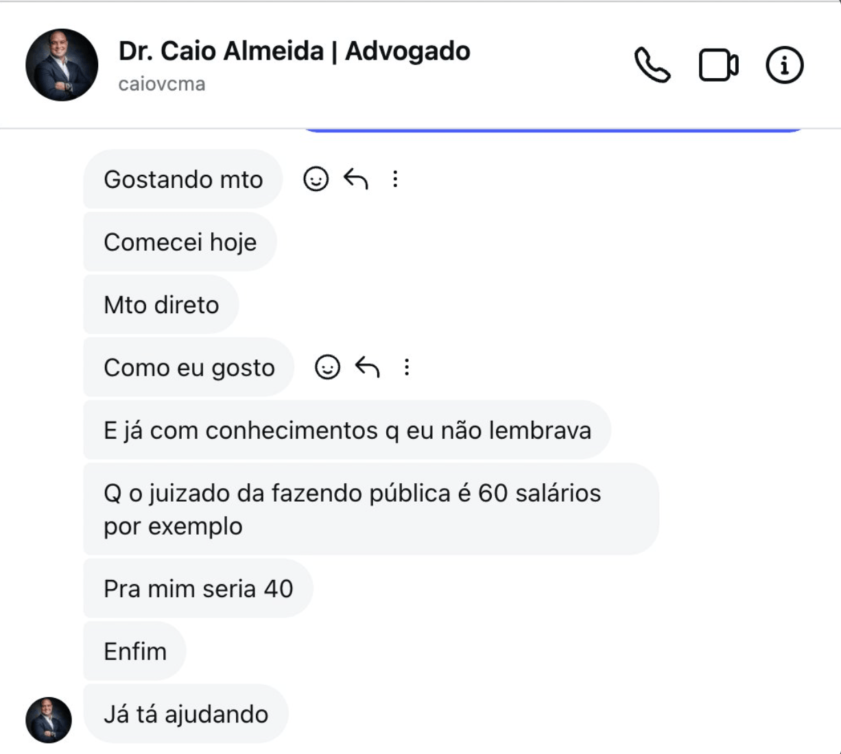 Depoimento Dr. Caio Almeida