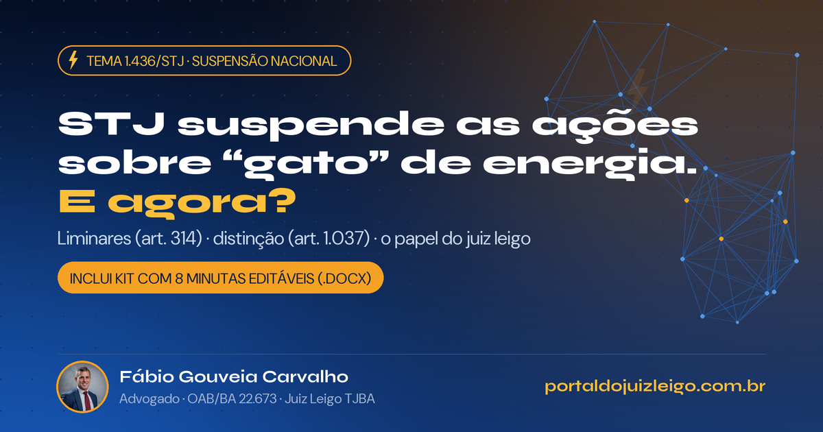 STJ suspende as ações sobre gato de energia — Tema 1.436